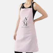 Monogram roze gepersonaliseerd Schort (Insitu)