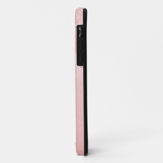 Monogram roze glitter druppelt gloed Case-Mate iPhone case (Achterkant/links)