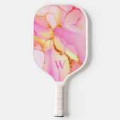 Monogram Roze Goud Abstract Pickleball Paddle (Achterkant)