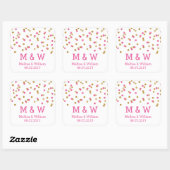 Monogram Roze Goud Confetti bruiloft gunst Labels (Vel)