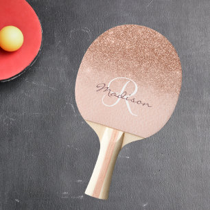 Monogram Roze Goud Ombre Pretty Tafeltennisbatje