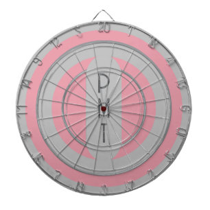 Monogram Roze Grijs Dart Board Dartbord