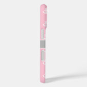 Monogram roze grijze witte scheepsankers Case-Mate iPhone case (Achterkant / Rechts)