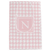 Monogram roze hond medium cadeauzakje (Voorkant)