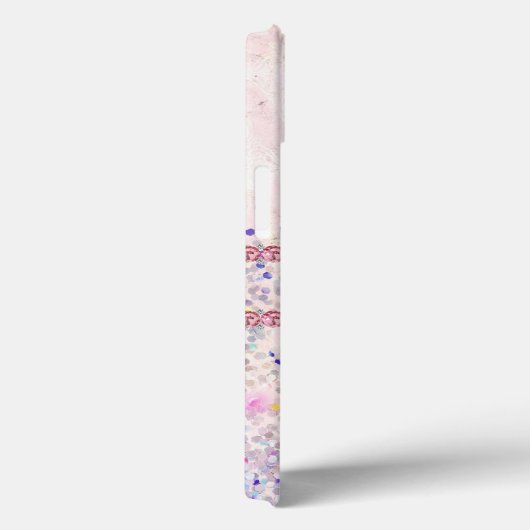 Monogram Roze Juwels Bling Girly Trendy Case-Mate iPhone Case (Achterkant / Rechts)