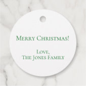 Monogram Roze Kerstkrans Gift Label (Achterkant)