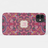 Monogram Roze & Kleurrijk Case-Mate iPhone Case (Achterkant (horizontaal))