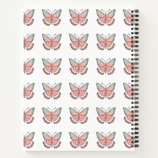 Monogram Roze Kunstenboek Notitieboek (Achterkant)