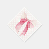 Monogram Roze Lint Coquette Servet (Hoek)