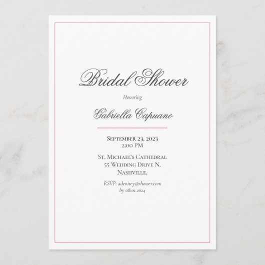 Monogram Roze Luchters Vrijgezellenfeest Kaart (Achterkant)