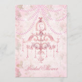 Monogram Roze Luchters Vrijgezellenfeest Kaart (Voorkant)