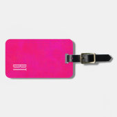 Monogram Roze Modern Abstract Bagagelabel (Voorkant horizontaal)
