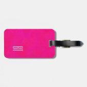 Monogram Roze Modern Abstract Bagagelabel (Achterkant horizontaal)
