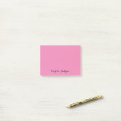 Monogram Roze Moderne Minimalistische Vrouwelijke Post-it® Notes (Op bureau)