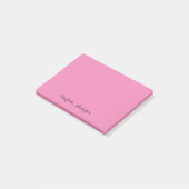 Monogram Roze Moderne Minimalistische Vrouwelijke Post-it® Notes (Schuin)
