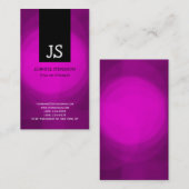 Monogram Roze Paarse consultant Visitekaartje (Voorkant / Achterkant)