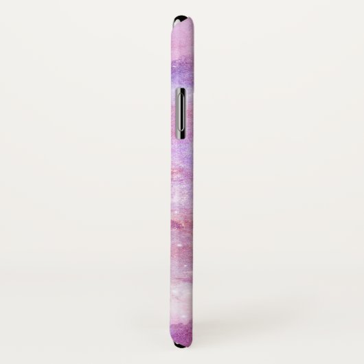 Monogram Roze & Paarse Waterverf Abstracte Galaxy Case-Mate iPhone Case (Achterkant / rechts)