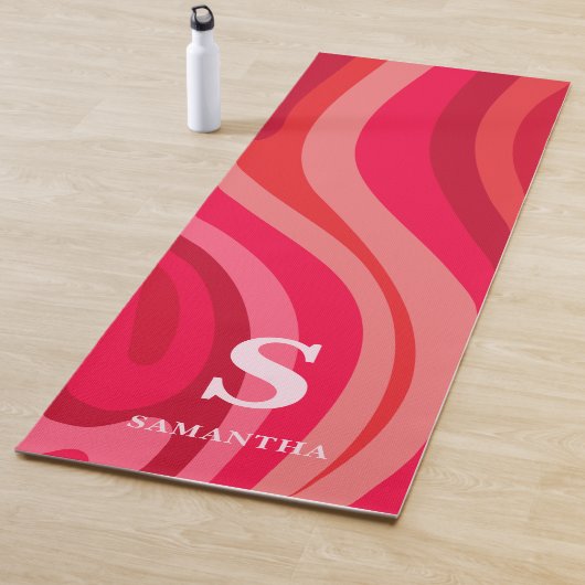 Monogram Roze Rood Modern Yogamat (In situ)