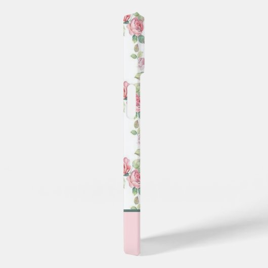 Monogram Roze Rose Bloemen Bloemen Case-Mate iPhone Case (Achterkant / Rechts)