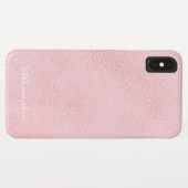 Monogram Roze Rose Gold Faux Leather Case-Mate iPhone Case (Achterkant (horizontaal))
