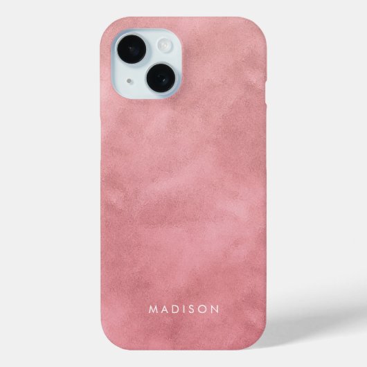 Monogram Roze Rose Goud Waterverf Ombre Patroon Case-Mate iPhone Case (Achterkant)