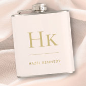 Monogram Roze Roze Goud Persoonlijke Bachelorette Heupfles