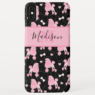 Monogram roze roze roodroze roze roodroze roestbon iPhone XS max hoesje