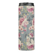 Monogram  roze rozen en parelharten thermosbeker (Achterkant)