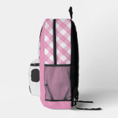 Monogram Roze Schattige Panda Kinder Bedrukte Rugzak (Rechts)