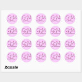 Monogram roze Sticker (Vel)