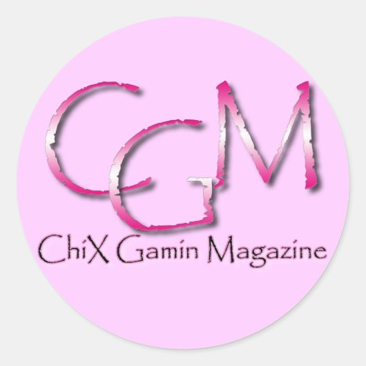 Monogram roze Sticker (Voorkant)