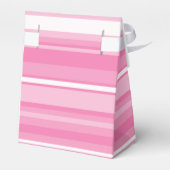 Monogram roze strepen bedankdoosjes (Achterkant)