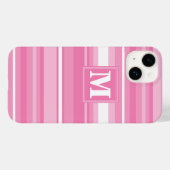 Monogram roze strepen Case-Mate iPhone case (Achterkant (horizontaal))