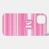 Monogram roze strepen Hoesje-Mate iPhone draagtas Case-Mate iPhone Case (Achterkant (horizontaal))
