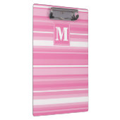 Monogram roze strepen klembord (Rechts)