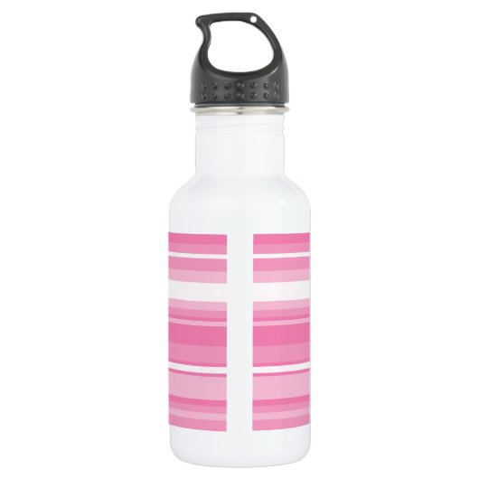 Monogram roze strepen waterfles  (Achterkant)