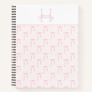 Monogram roze strik notitieboek