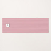 Monogram roze Stripe Roos Lace Initiaal Yogamat (Achterkant (horizontaal))