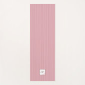 Monogram roze Stripe Roos Lace Initiaal Yogamat (Voorkant)