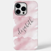 Monogram roze Waterverf Was plastic achtergrond Case-Mate iPhone Case (Achterkant)