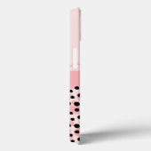 Monogram roze zwart luipaard cheeta print trendy Case-Mate iPhone case (Achterkant / Rechts)