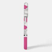 Monogram roze zwart Voetbal Patroon Case-Mate iPhone Case (Achterkant / Rechts)