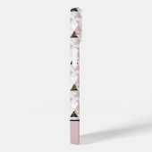 Monogram roze zwart-wit marmer Case-Mate iPhone case (Achterkant / Rechts)