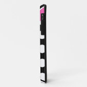 Monogram roze zwart-witte poka-puntgolven Case-Mate iPhone case (Achterkant/links)