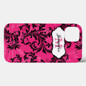 Monogram roze zwarte schuifbalken iPad 2/3/4 Hoesj Case-Mate iPhone Case (Achterkant (horizontaal))