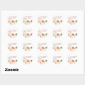 MONOGRAM rozen bouquet Ronde Sticker (Vel)