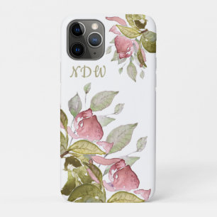 Monogram, Rozen, legant, iPhone 11 Pro Hoesje