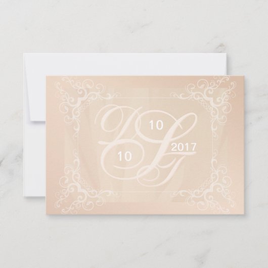 Monogram RSVP personaliseren Kaartje (Voorkant)