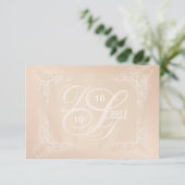 Monogram RSVP personaliseren Kaartje (Staand voorkant)