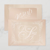 Monogram RSVP personaliseren Kaartje (Voorkant / Achterkant)
